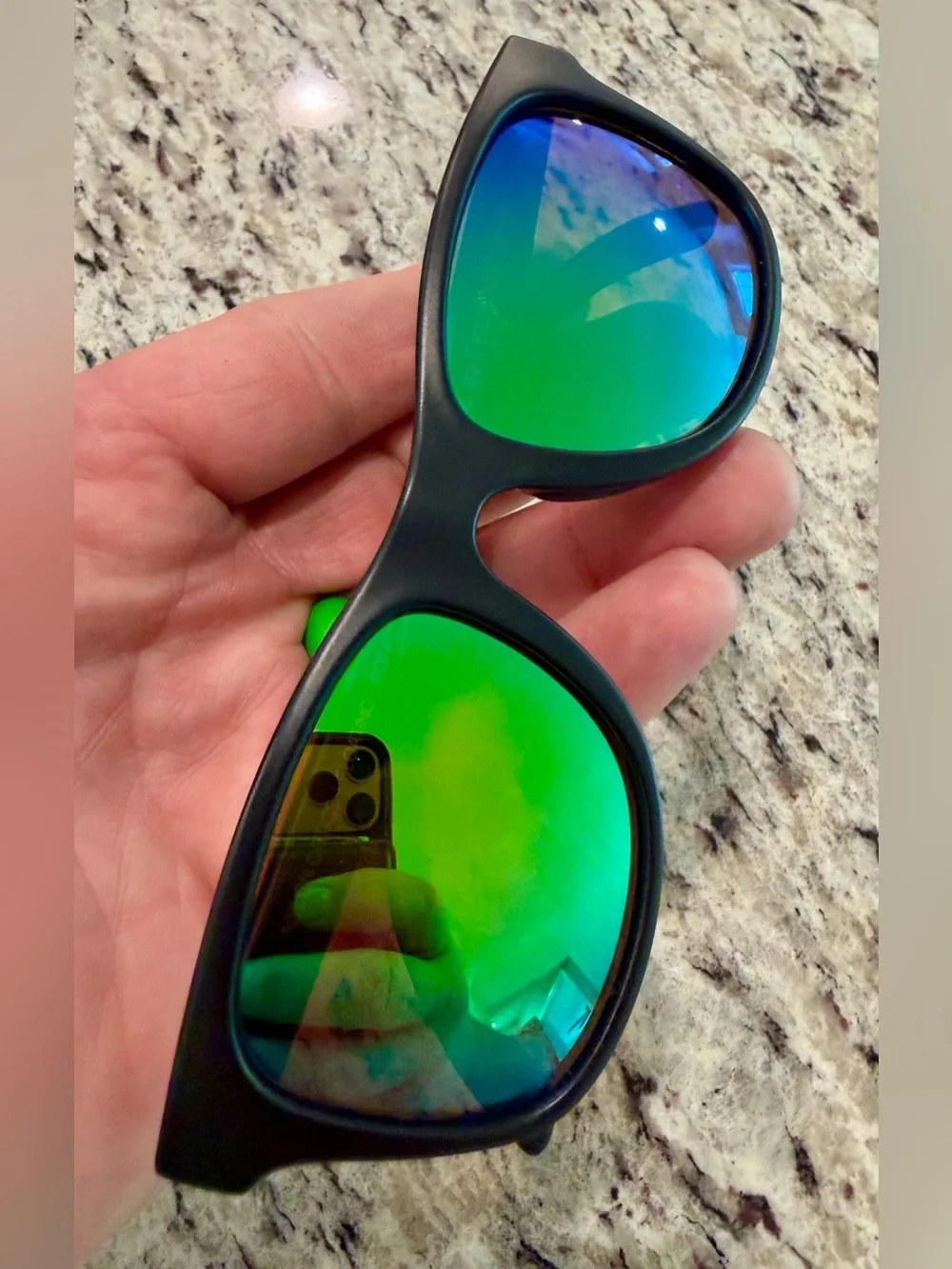 Rheos Black Nylon Optics Polarized Sunglasses 100% UV Protection 00140